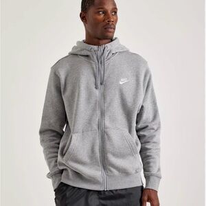 Nike Men's Zip-Up Gray Sweater
